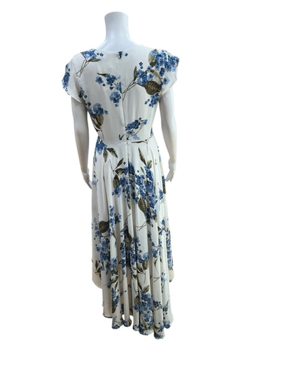 Lulus French Countryside Blue Floral High-Low Maxi Dress | Size Medium - ONLINE ONLY