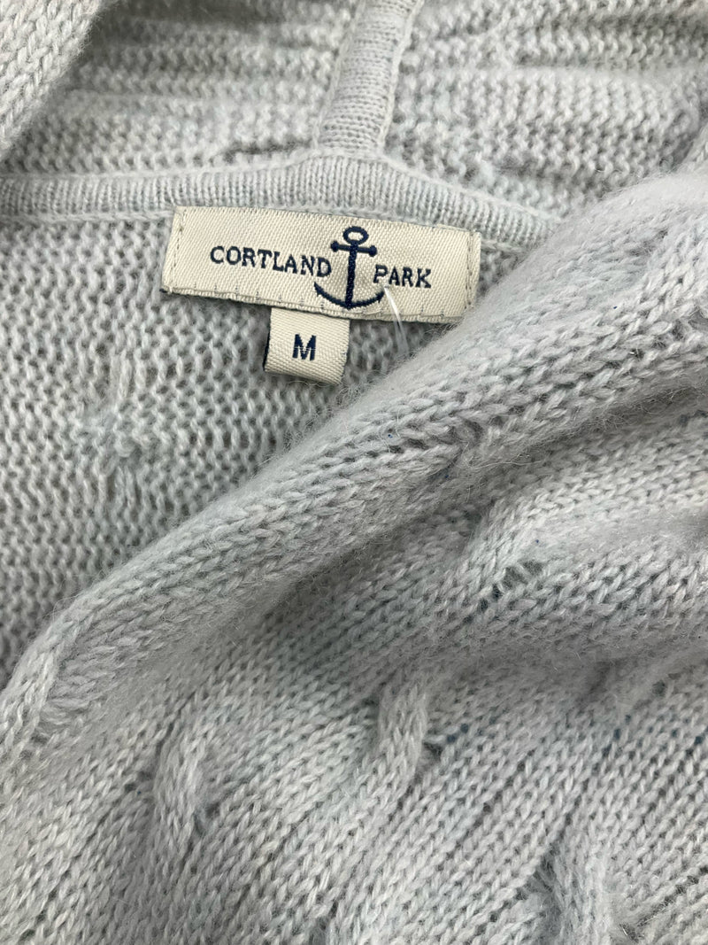 Cortland Park Sky Blue Cable Pre-Owned Ladies Shrug - Size Medium