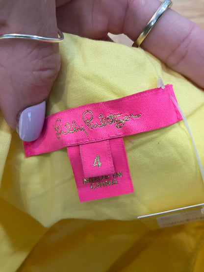 Lilly Pulitzer Kallie One-Shoulder Pineapple Jacquard Romper Size 4