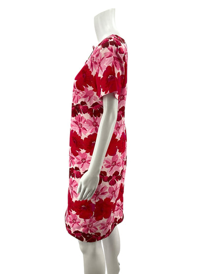 Talbots Pink/Red Floral Pre-Owned Ladies Dress - Size 8