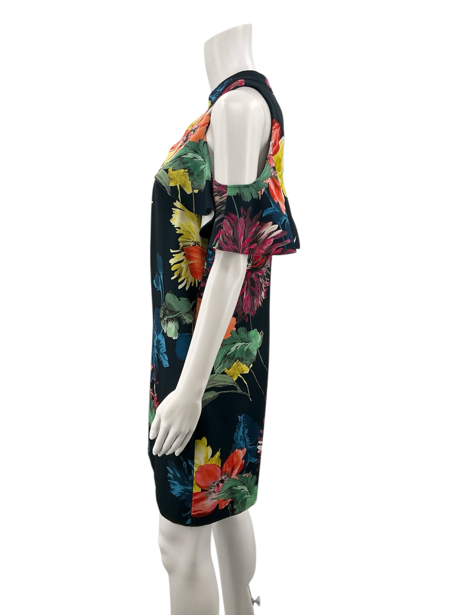 Trina Turk Navy/Multi Floral Pre-Owned Ladies Dress - Size 4