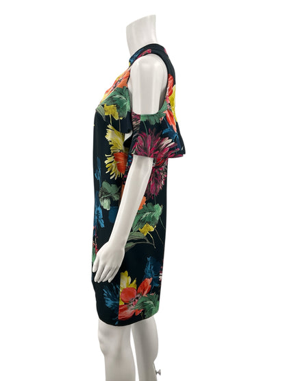 Trina Turk Navy/Multi Floral Pre-Owned Ladies Dress - Size 4