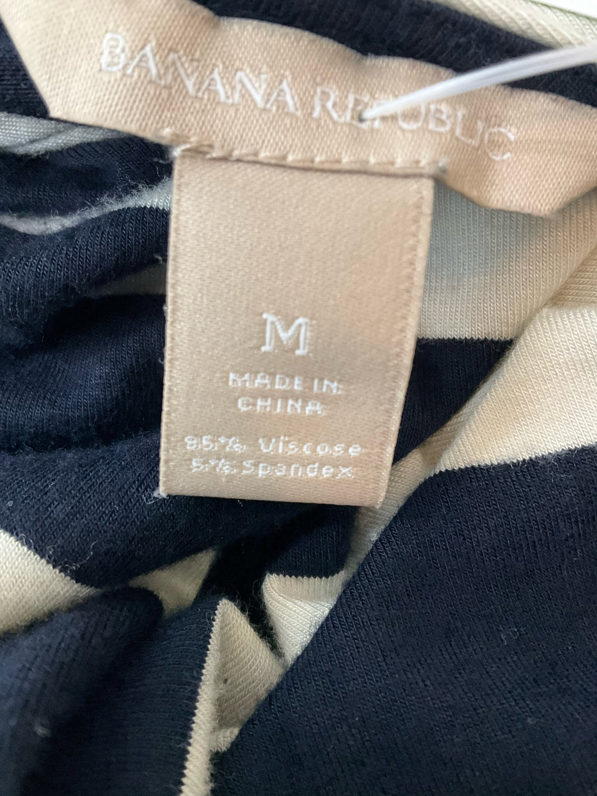 Banana Republic Navy &amp;amp; Cream Nautical Stripe Belted Maxi Dress Size Medium - ONLINE ONLY