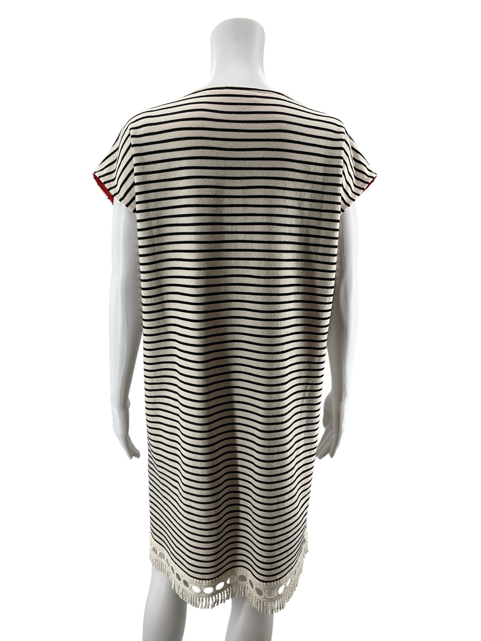 THML Santorini Boho Stripe Pom Pom Tassel Dress Size Large