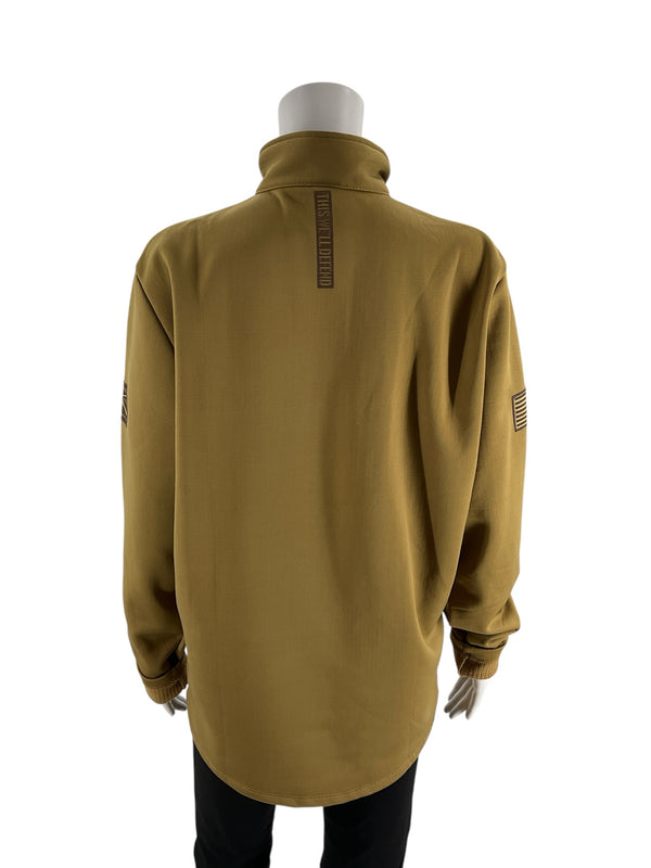Grunt Style Olive Solid Pre-Owned Ladies Top - Size Medium