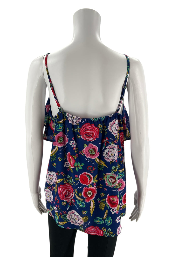 Monteau Navy/Multi Floral Pre-Owned Ladies Top - Size Large - Margaret’s Fine Consignment
