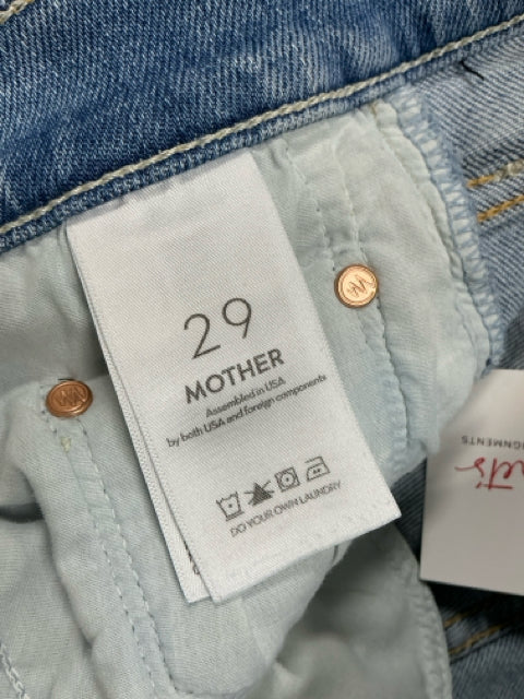 MOTHER The Tomcat Ankle Fray Jeans Size 29 | Kitty Corner Light Wash