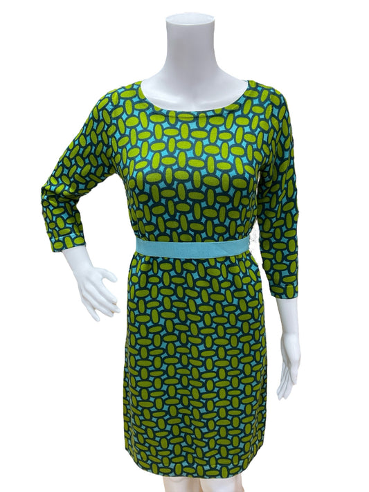 Boden Size 4 green/Teal Print Pre-Owned Dress