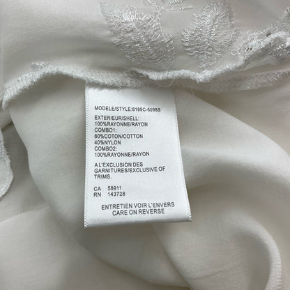 Tribella White Solid Pre-Owned Ladies Top - Size Small Petite - Margaret’s Fine Consignment