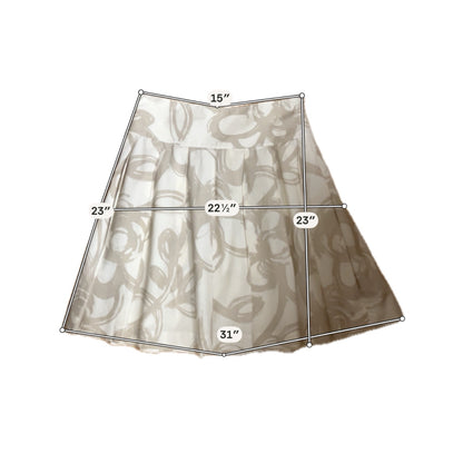 Banana Republic Abstract Swirl Print Cotton A-Line Skirt Size 12 - ONLINE ONLY