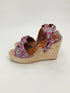 Marc By Marc Jacobs Aqua/Purple Floral Pre-Owned Ladies Sandals - Size 10 - Margaret’s Fine Consignment