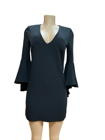 Milly Italian Cady Bell Sleeve Sheath Dress Black Size 2- ONLINE ONLY