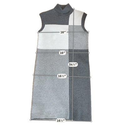 Lysse Laura Colorblock Sleeveless Turtleneck Dress Gray XS
