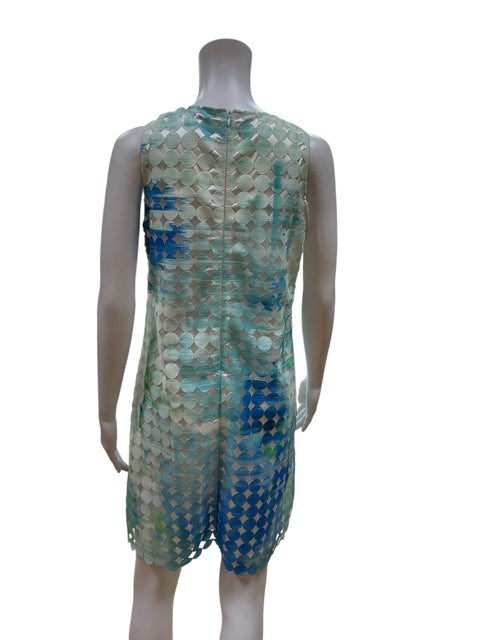 Tahari Size 4 aqua/blue Circles Pre-Owned Ladies Dress – Margaret's Fine Consignment
