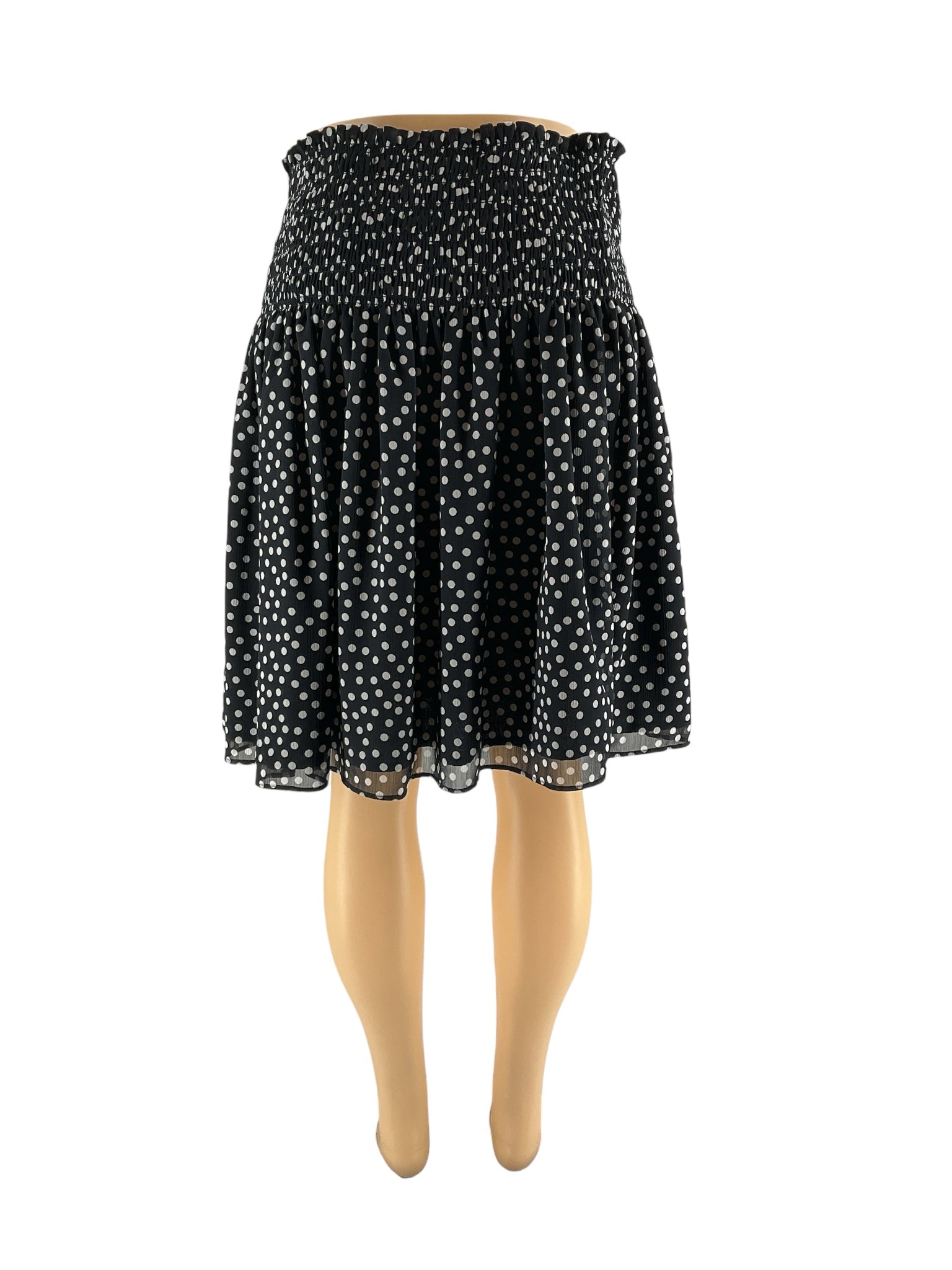 Ann Taylor Navy/White Print Pre-Owned Ladies Skirt - Size Large - Margaret’s Fine Consignment