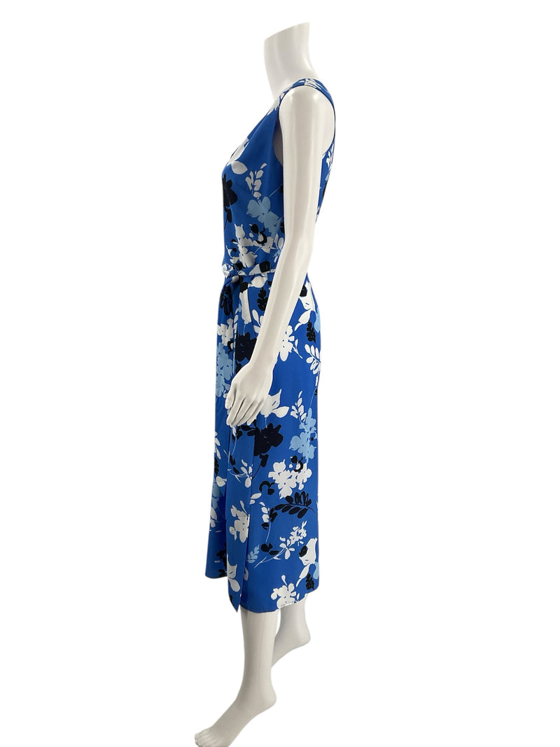 Vince Camuto Blue/Navy/White Floral Jumpsuit- Size XS - Margaret’s Fine Consignment