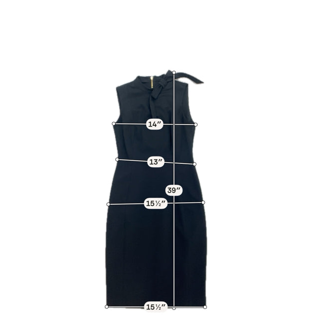 Calvin Klein Nova Tie-Neck Sheath Dress Black Size 4 NWT - ONLINE ONLY