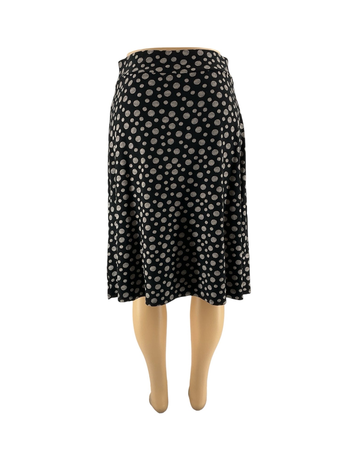 Talbots - black/tan Circles Pre-Owned Ladies Skirt - Size Small