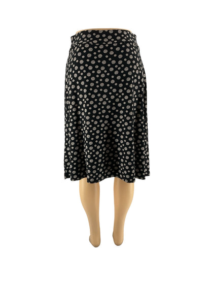 Talbots - black/tan Circles Pre-Owned Ladies Skirt - Size Small