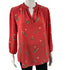 Loft Red Floral Ladies Pre-Owned Blouse - Size Small - Margaret’s Fine Consignment