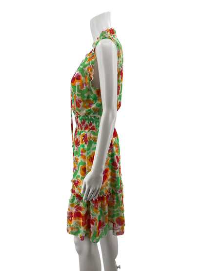 Cabi Red, Yellow &amp; Green Floral Sleeveless Dress – Women’s Size Small - ONLINE ONLY