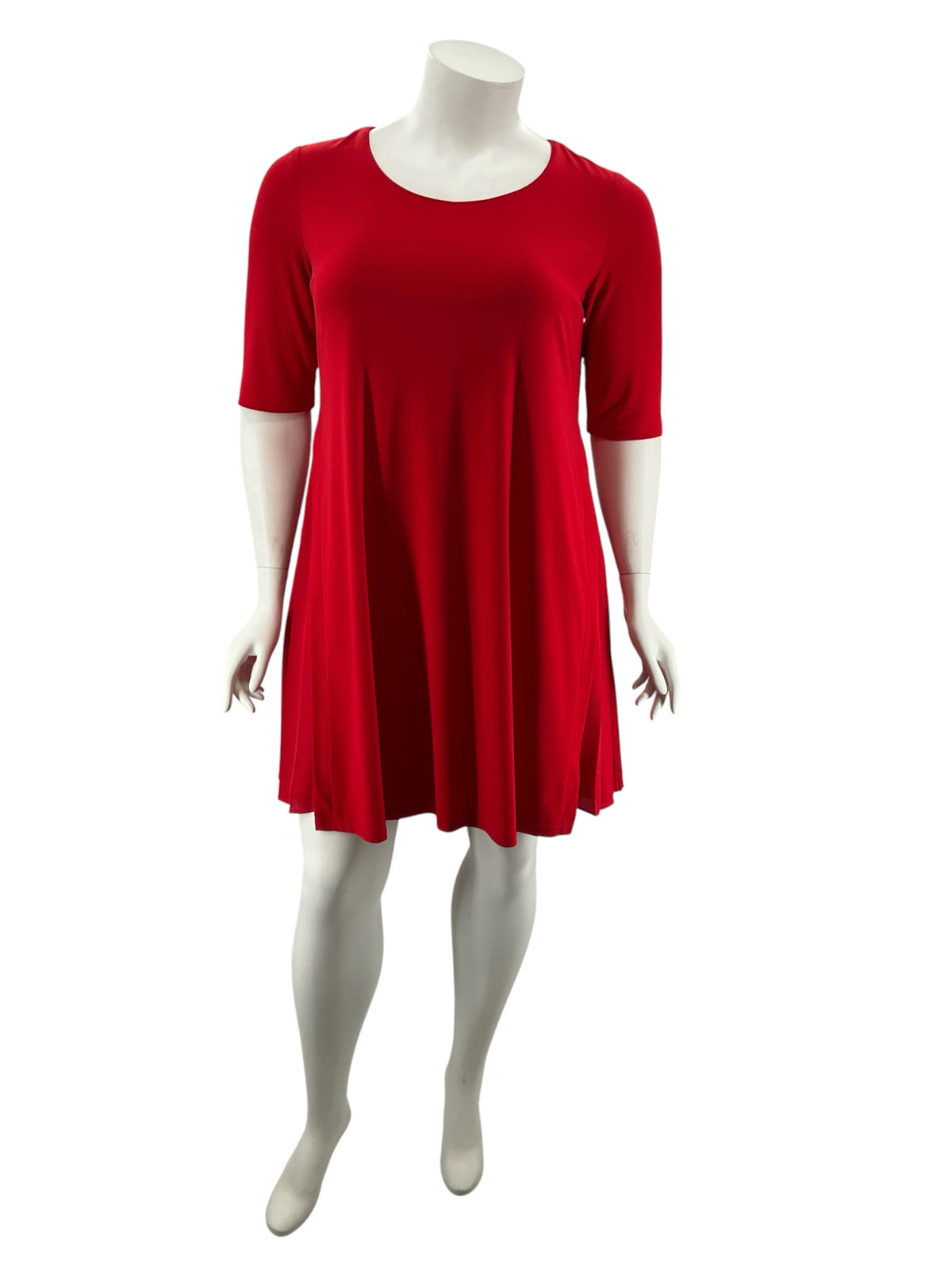 Joseph Ribkoff Red Fit &amp; Flare Jersey Dress with Pockets Size 18 - ONLINE ONLY