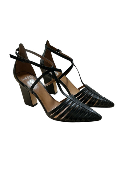 Franco Sarto Size 7.5 Black Solid Pre-Owned Ladies Heel