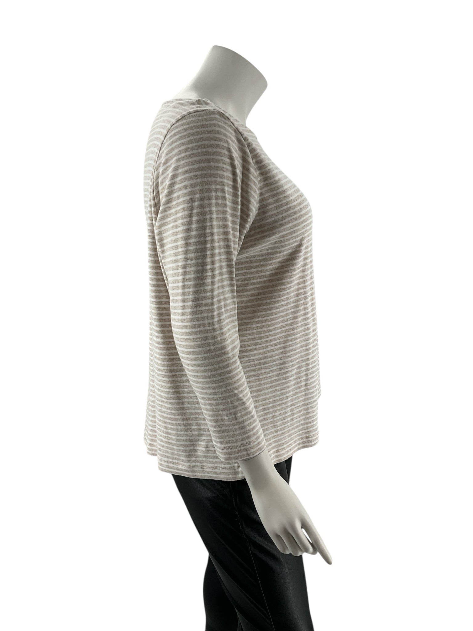 Vineyard Vines Tan/White Stripe Pre-Owned Ladies Top - Size 3X