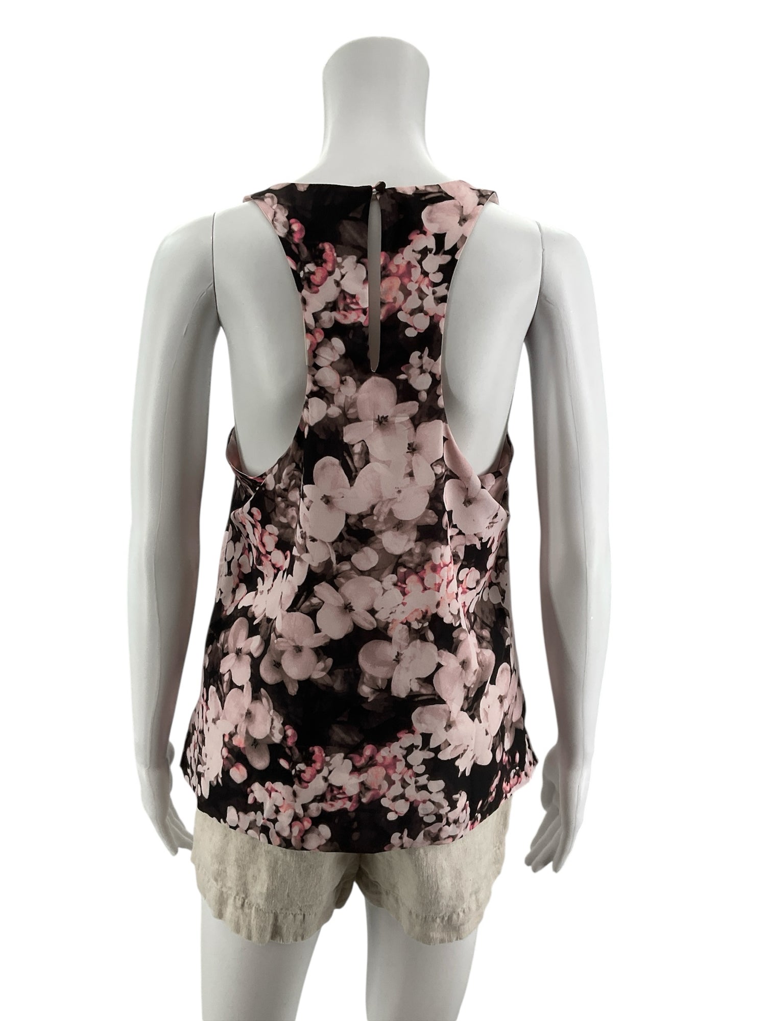 Banana Republic Floral Watercolor Racerback Shell Top Size XS