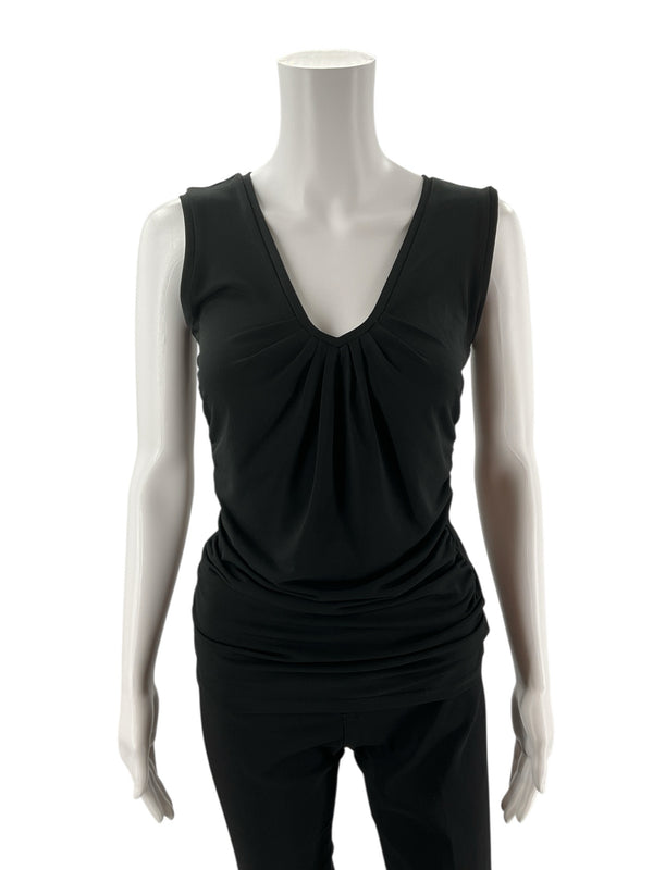 New York & Co Black Solid Pre-Owned Ladies Top - Size XS
