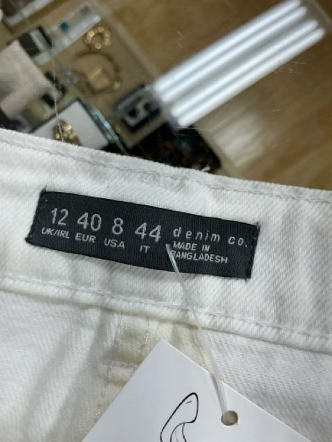 Denim &amp;amp; Co. Classic White Stretch Denim Skirt Size 8