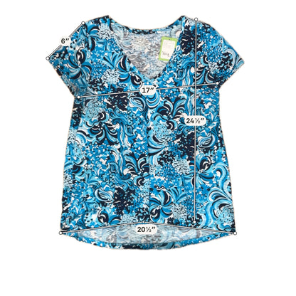 Lilly Pulitzer Michele V-Neck Top in She She Shells Print Size Large