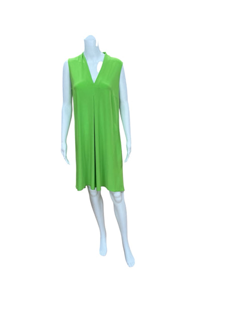Modes Crystal Lime Solid Pre-Owned Ladies New With Tags Dress - Size Small