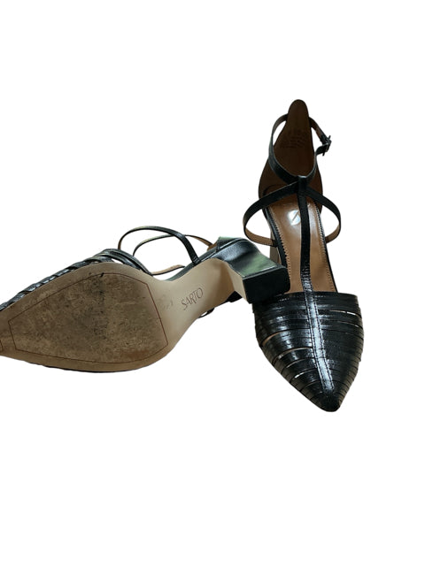 Franco Sarto Size 7.5 Black Solid Pre-Owned Ladies Heel