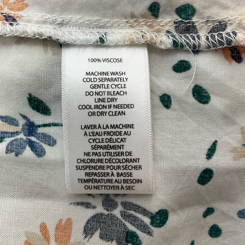 Beachlunchlounge White/Multi Floral Pre-Owned Top - Size Small - Margaret’s Fine Consignment
