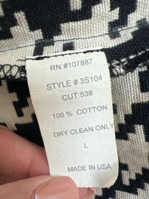 3 Sisters Tan/Black Houndstooth Pre-Owned Ladies Jacket - Size Large - Margaret’s Fine Consignment