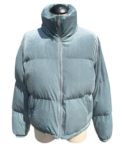 TCEC Aqua Velvet Puffer Jacket | Size Small