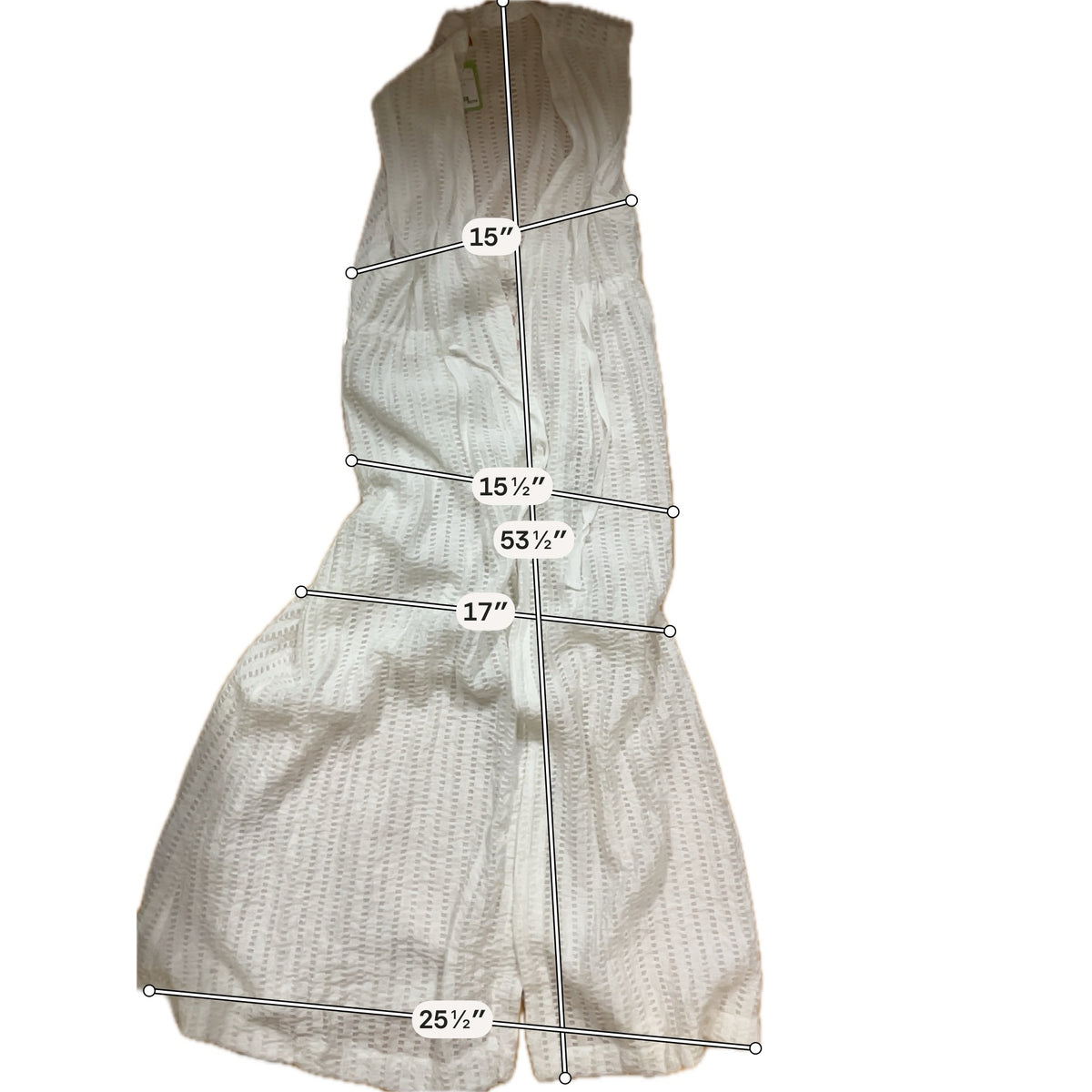 LuLu Boho Creamy Ivory Open-Knit Maxi Duster Vest Size Medium - ONLINE ONLY