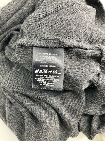 Deletta - Charcoal Solid Pre-Owned Ladies Casual Top - Size S