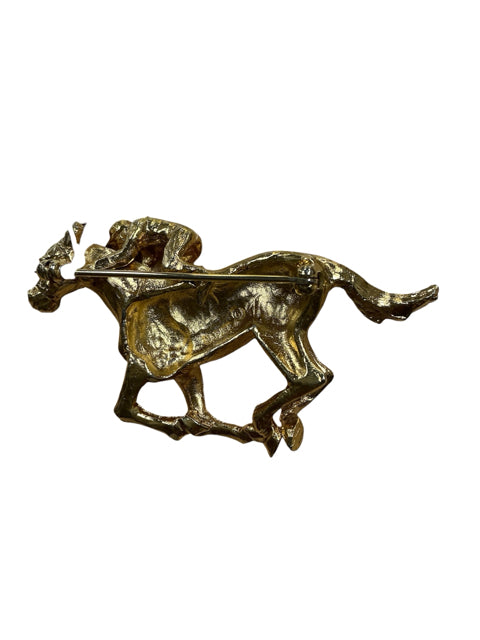 Gold Horses Brooch