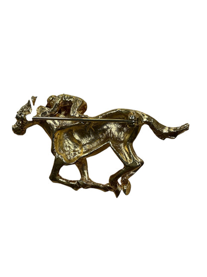 Gold Horses Brooch