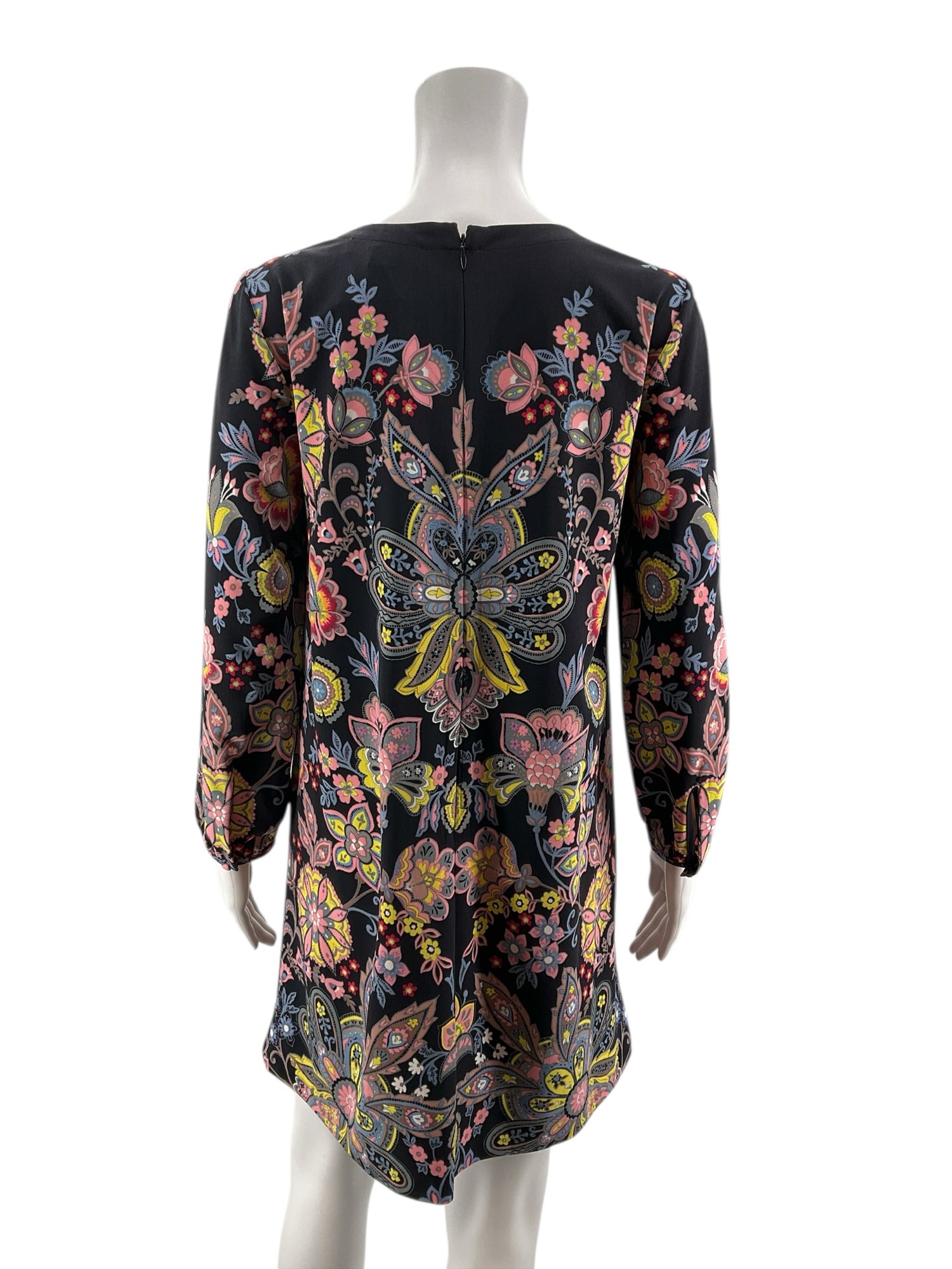 LOFT Navy/pink/yellow Shift Navy/Pink/Yellow Floral Pre-Owned Ladies Dress - Size XS - Size XS