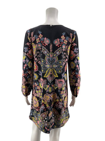 LOFT Navy/pink/yellow Shift Navy/Pink/Yellow Floral Pre-Owned Ladies Dress - Size XS - Size XS