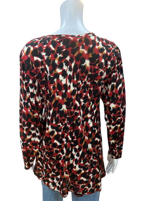 Masai Red/Black Print Top Size Large - back view