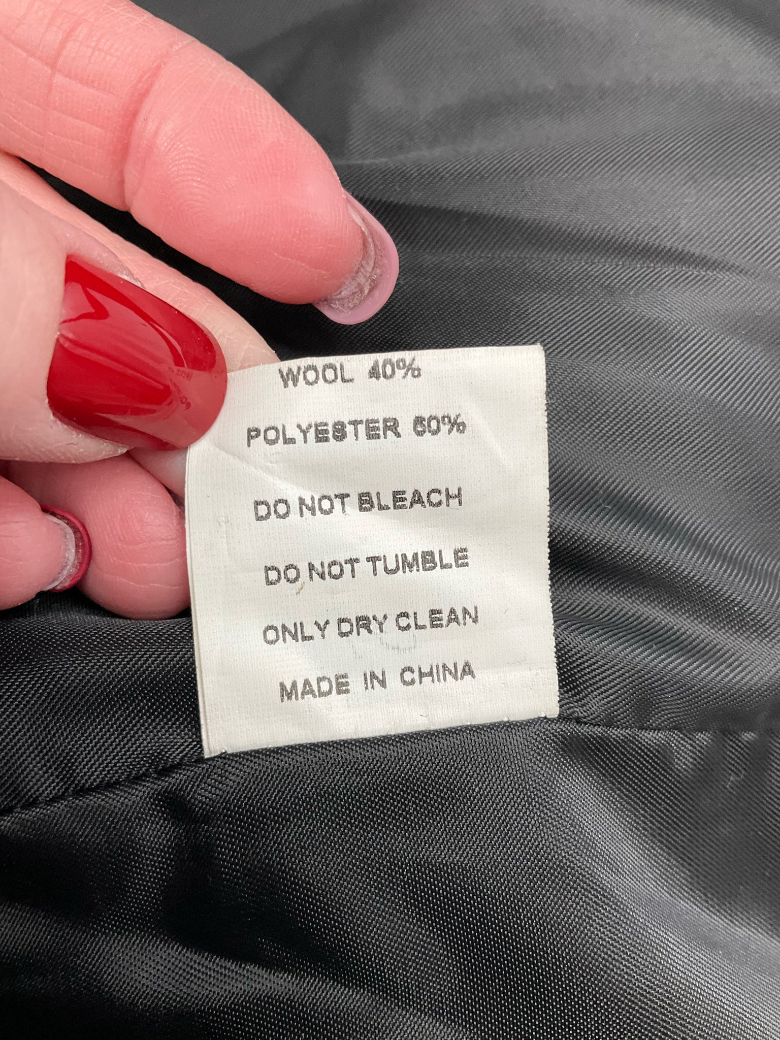 C. luce Black Solid Pre-Owned Ladies Jacket - Size Large