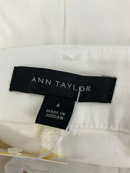 Ann Taylor White Tie-Waist Paperbag Shorts Size 4 - ONLINE ONLY