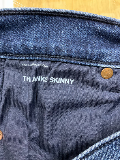 7 For All Mankind The Ankle Skinny Luxe Vintage Jeans Size 28 Raw Hem - ONLINE ONLY