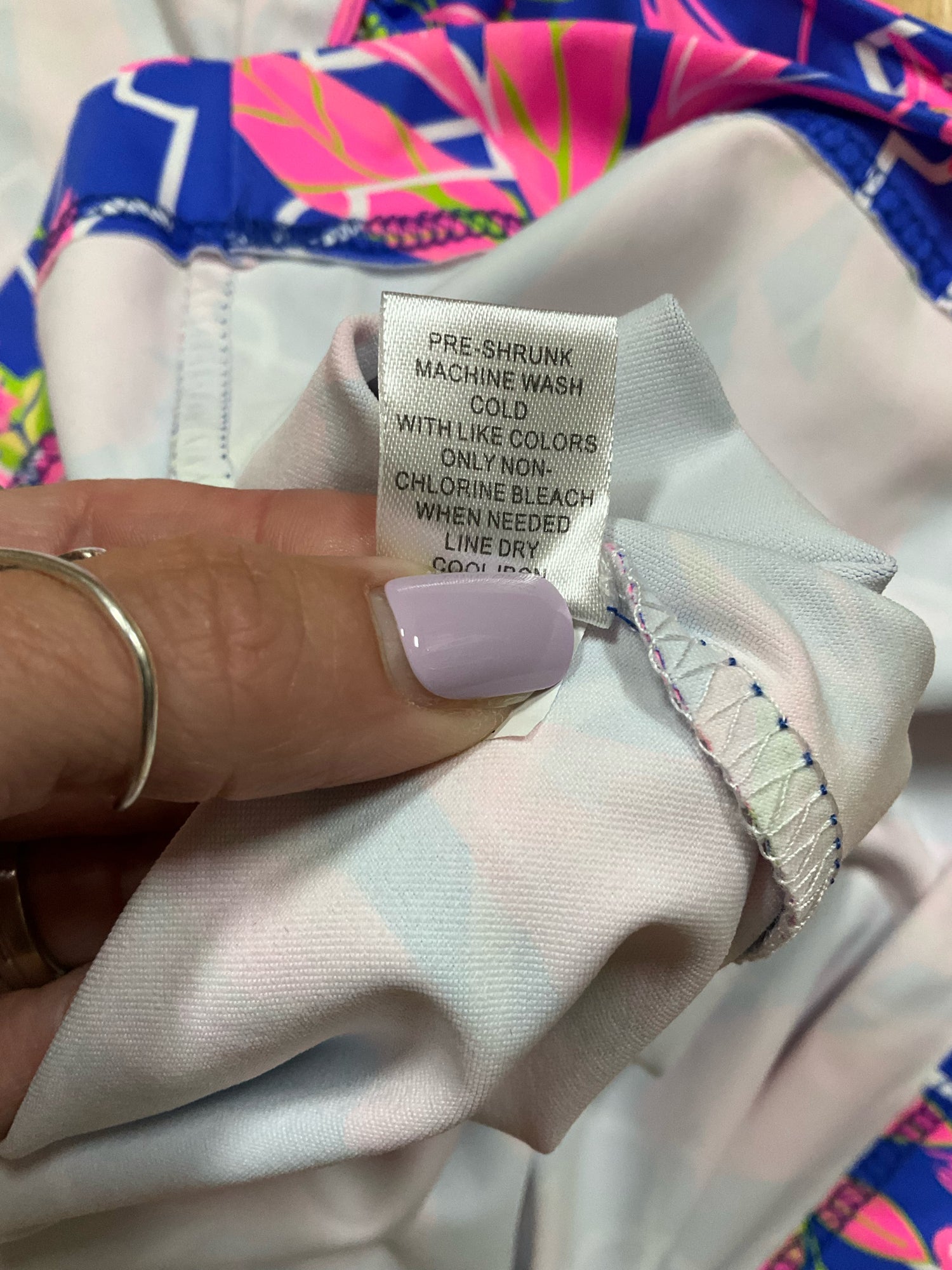 Lulu B Libby Tropical Floral Cowl Neck Shift Dress Sleeveless Pink Blue XL
