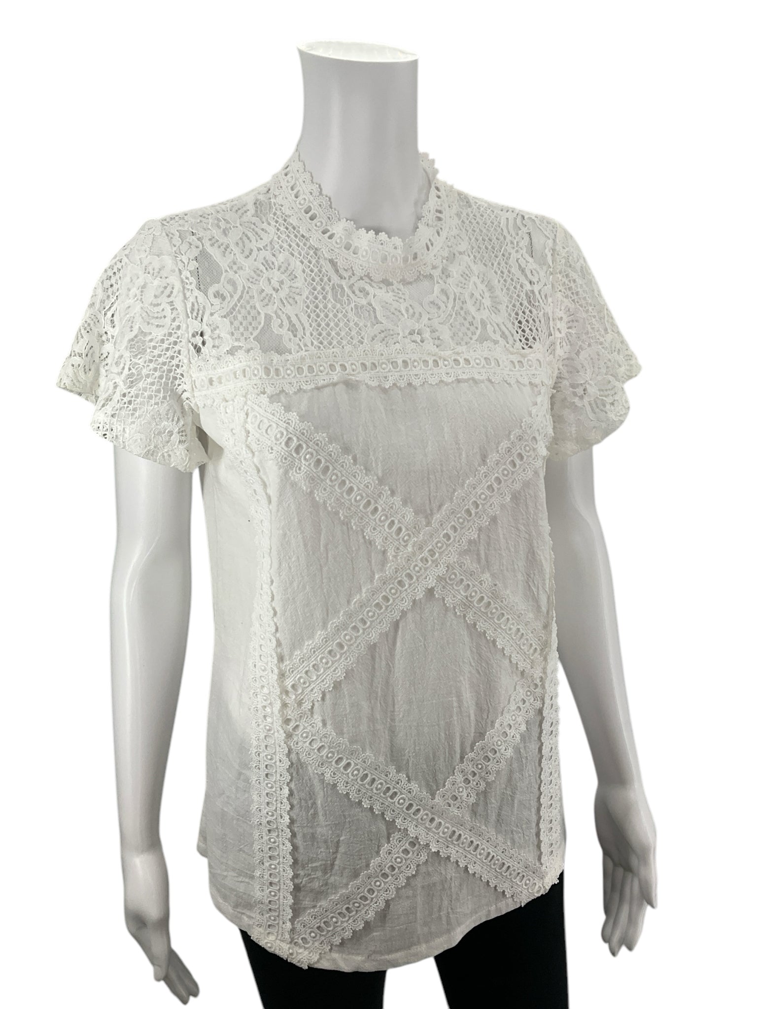 White Lace Top Size S