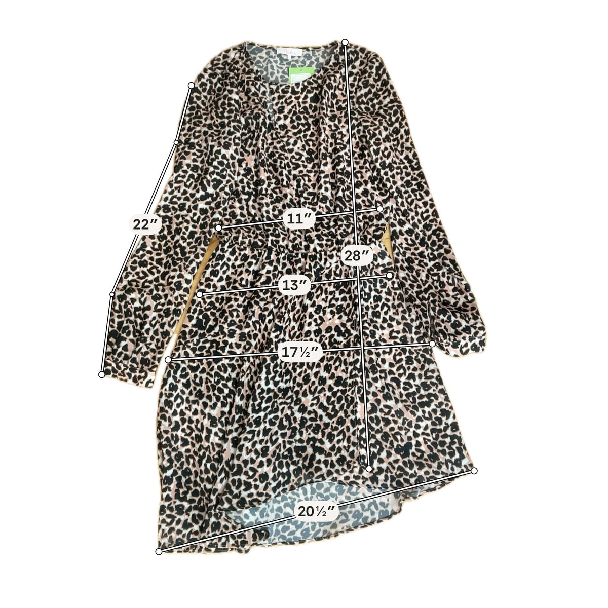 Parker Parker Kensal Leopard Print Blouson Mini Dress XS